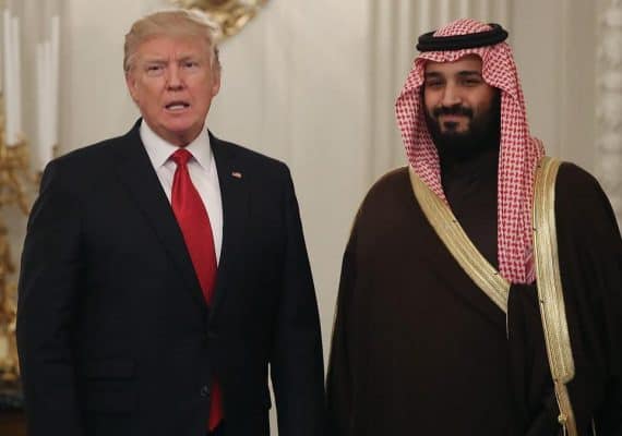 Saudi Crown Prince Mohammed bin Salman spoke with US President Donald Trump on Friday to about Middle East stability and the oil market. (SPA/AFP)