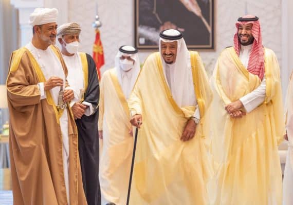Saudi Omani Summit: King Salman, Crown Prince Mohammed bin Salman, and Sultan of Oman Haitham bin Tariq