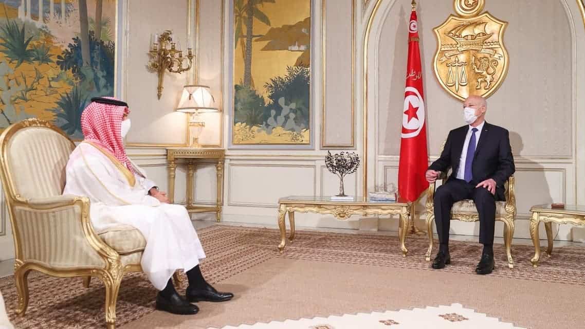 Saudi Foreign Affairs Minister visits Tunis, meets President Kais Saied