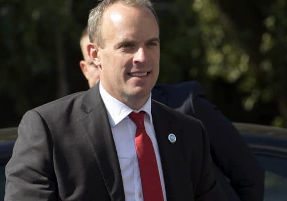 British Foreign Secretary Dominic Raab on Sunday accused Iran of being responsible for the "deliberate and targeted" attack on an oil tanker linked to Israel off the Sea of Oman