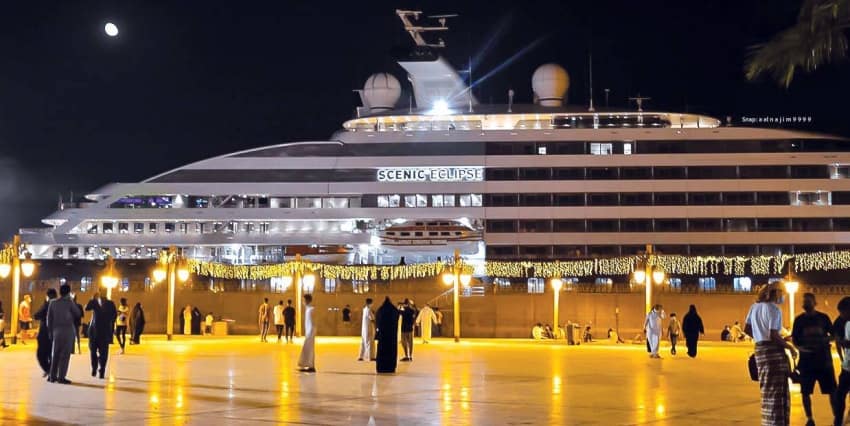 Super cruise ship sets sail from Saudi for first time