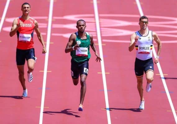 Saudi sprinter Mazen Al-Yassin achieves first place in the 2020 Tokyo Olympics