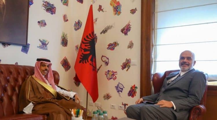 Saudi Foreign Minister holds official talks with Albanian Prime Minister