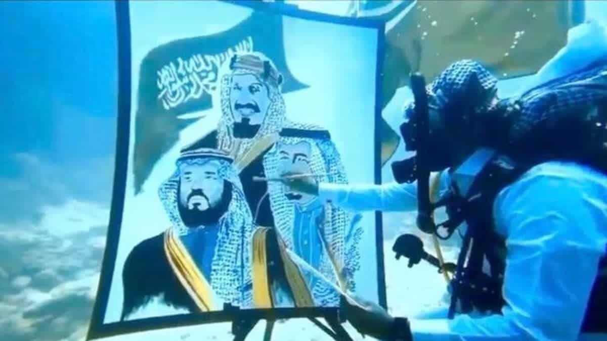 Saudi National Day Underwater