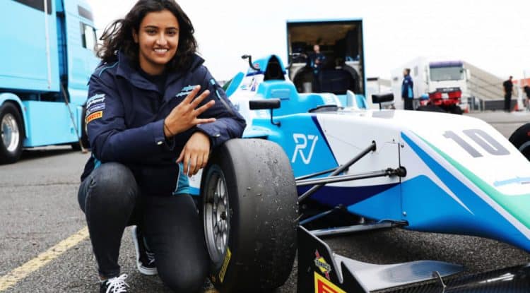 Rima Juffali prepares for the final round of the Formula 3 race