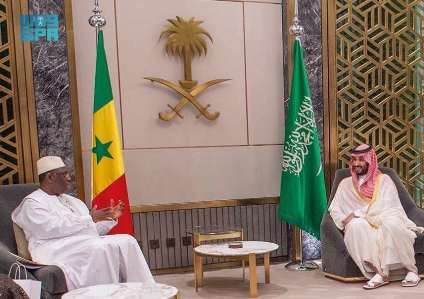Saudi Crown Prince reviews aspects of relations and areas of cooperation with the President of Senegal