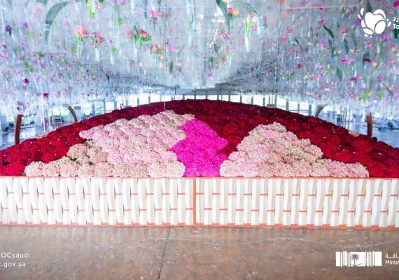 Taif rose basket breaks the Guinness record with more than 84,000 roses