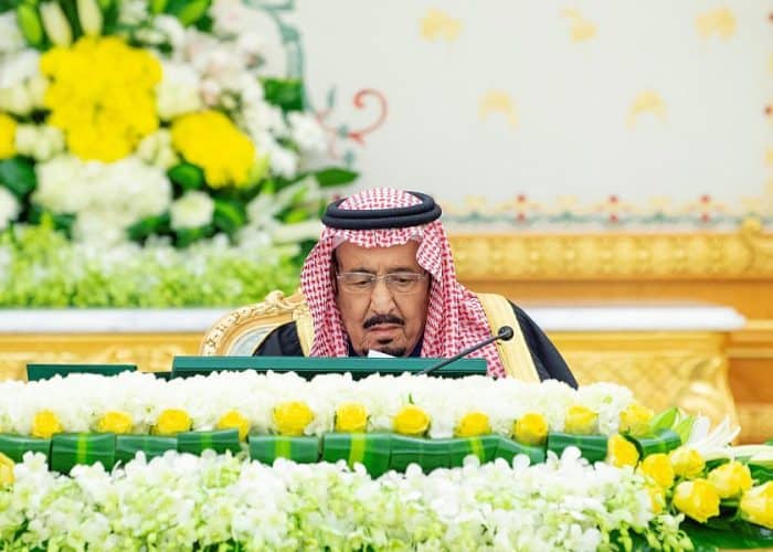 King Salman presides over the Cabinet Session at Al Yamama Palace in Riyadh