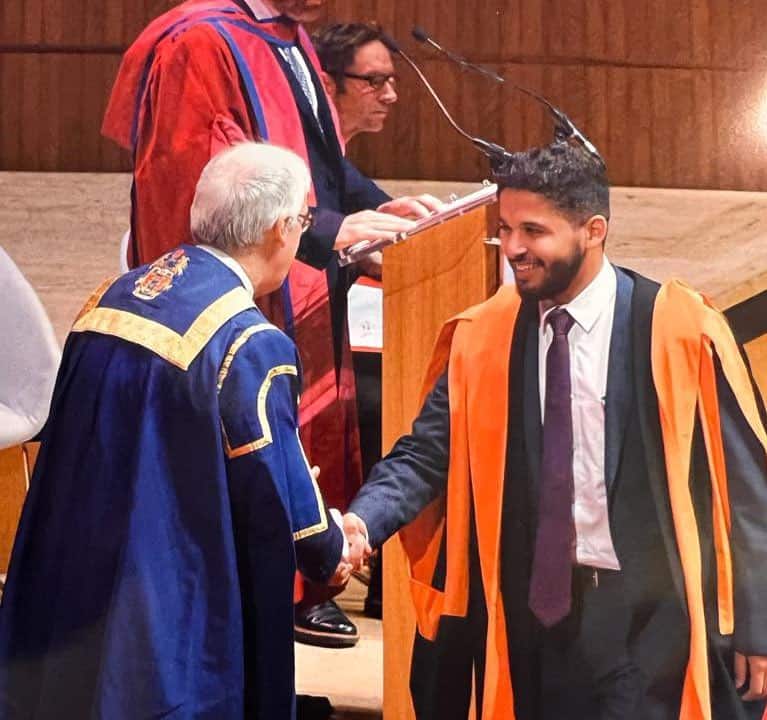 Saudi Ibrahim Al-Harbi receives 1st honors degree in forensic medical sciences from King’s College
