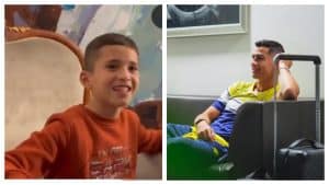 Turki Al-Sheikh fulfills the wish of a Syrian child to meet "Ronaldo"