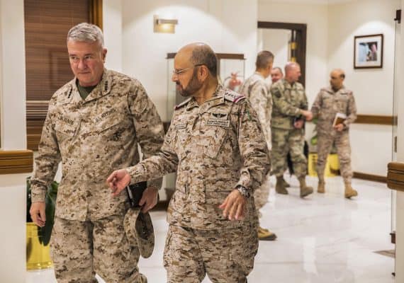 US CENTCOM leader meets Saudi Commander of Ground Forces