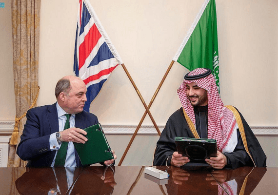 Saudi Defense Minister meets his British counterpart