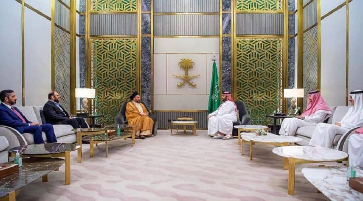 Saudi Crown Prince receives the leader of the National Wisdom Movement in Iraq