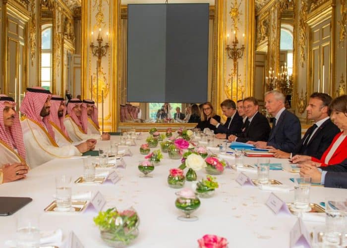 Saudi Crown Prince Mohammed bin Salman meets France’s Macron in Paris