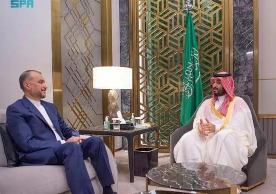 Saudi crown prince meets Iran's foreign minister as relations thaw