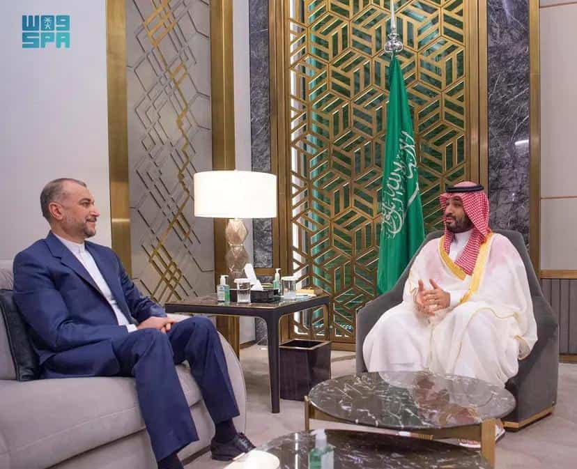 Saudi crown prince meets Iran's foreign minister as relations thaw