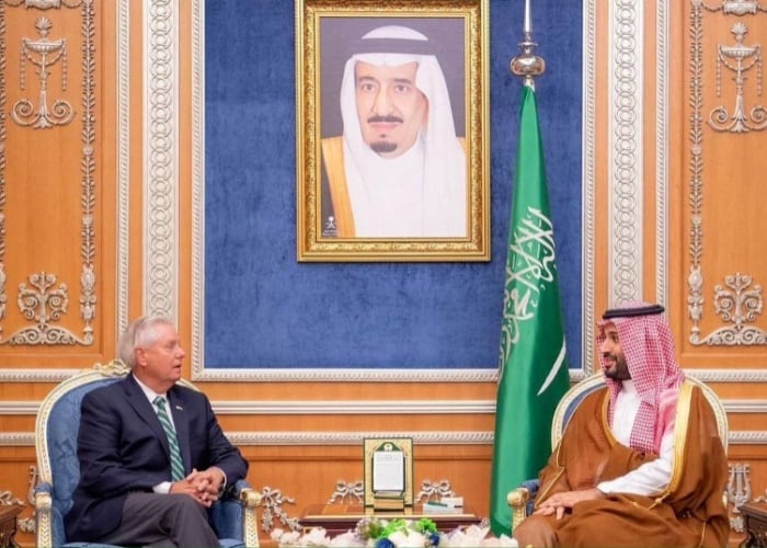  Crown Prince, US Senator Lindsey Graham Meet to Discuss Gaza