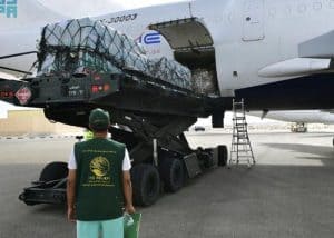 11th Saudi relief plane for Gaza Arrives in El Arish Airport 