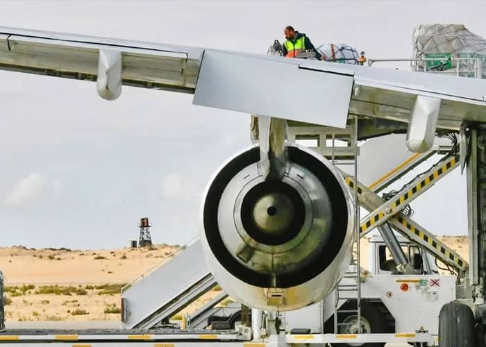 22nd Saudi Relief Plane to Gaza Arrives at El Arish Airport