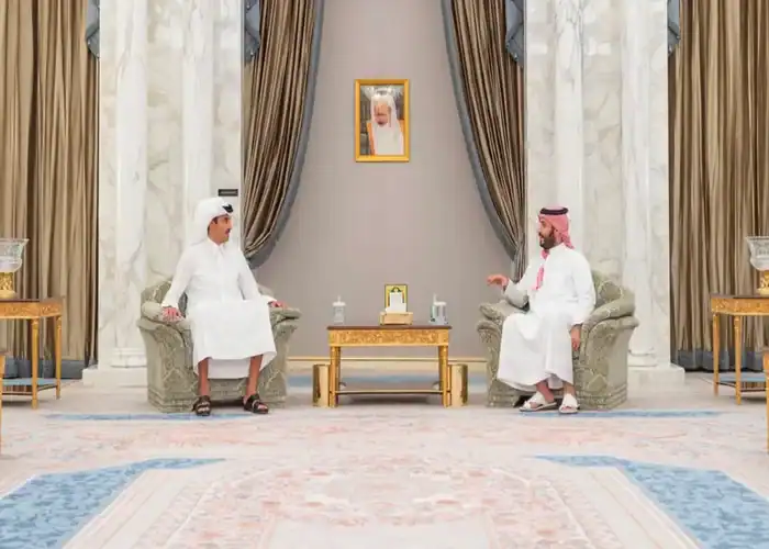 Saudi Crown Prince, Qatari Emir Discuss Developments in Gaza