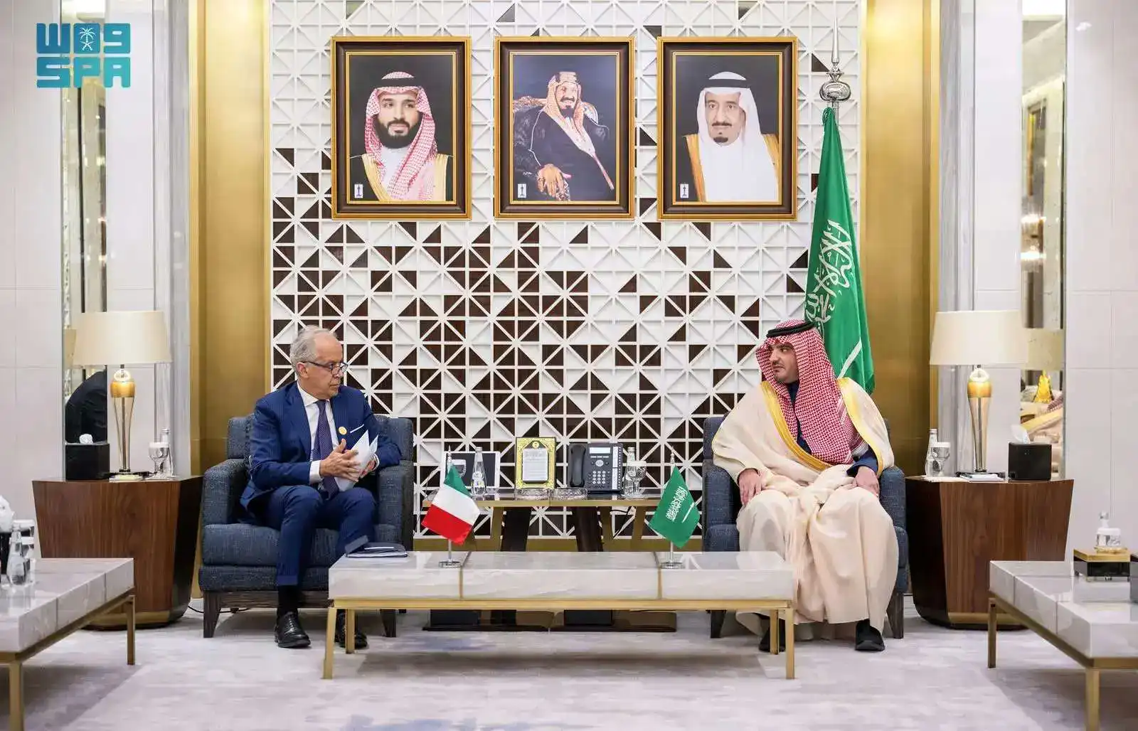 Saudi Minister of Interior Holds Talks with Italian Counterpart