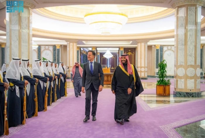 KSA Crown Prince Receives Dutch Counterpart