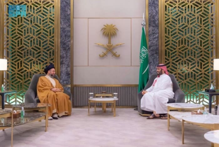 Saudi Crown Prince Discusses Relations with Iraq’s National Wisdom Movement Chairman
