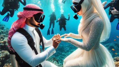 Underwater wedding
