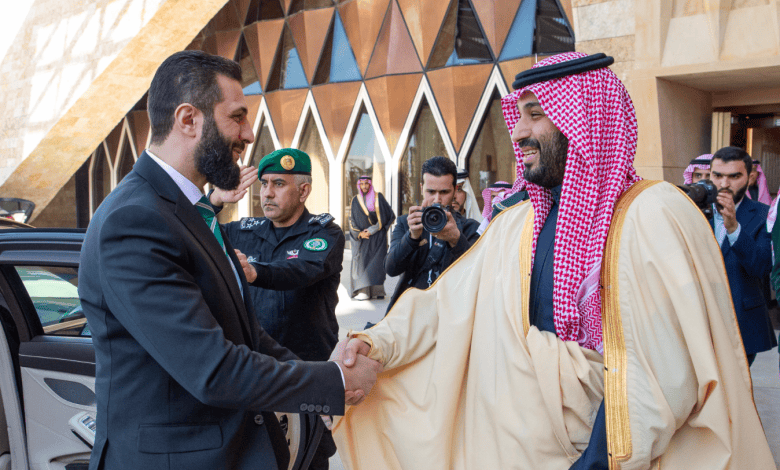 Photos: Saudi Crown Prince Receives Syrian President Al-Sharaa