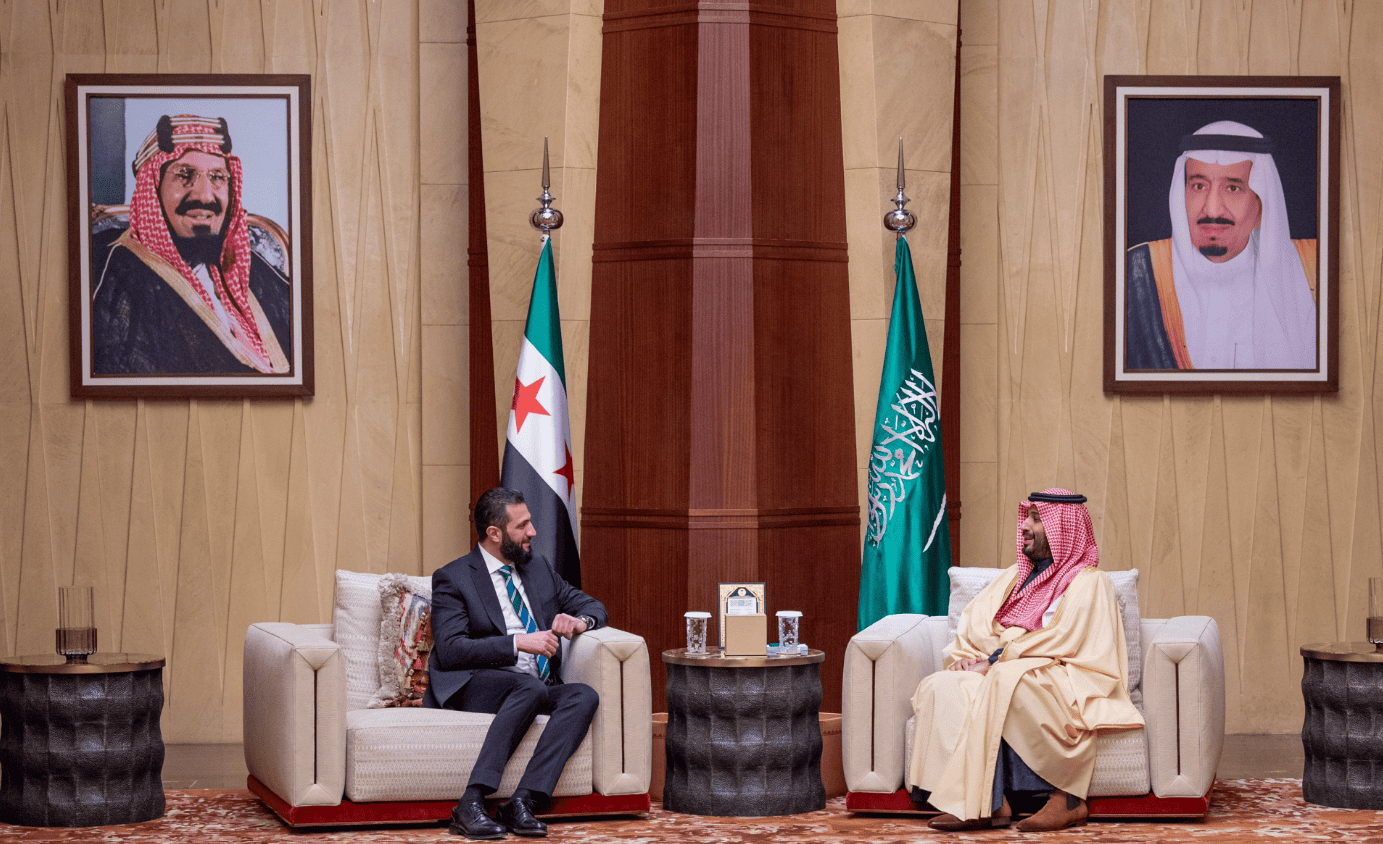 Photos: Saudi Crown Prince Receives Syrian President Al-Sharaa
