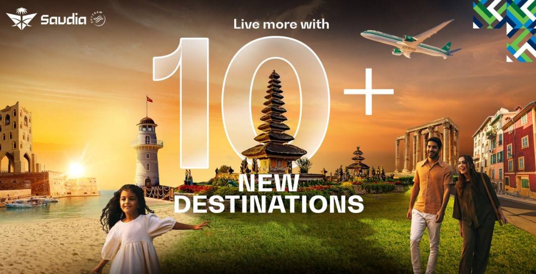 Saudia Adds over 10 New Destinations for 2025