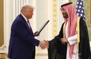US President Trump and Saudi Crown Prince Mohammed bin Salman