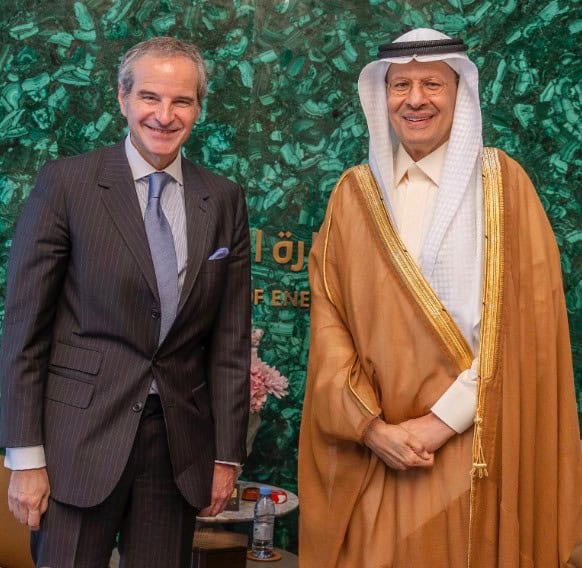 Saudi Energy & Foreign Ministers Meet IAEA Chief in Riyadh