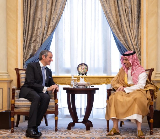 Saudi Energy & Foreign Ministers Meet IAEA Chief in Riyadh