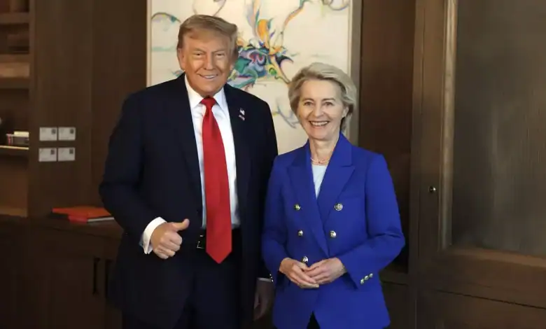 US President Trump and EU chief Ursula von der Leyen