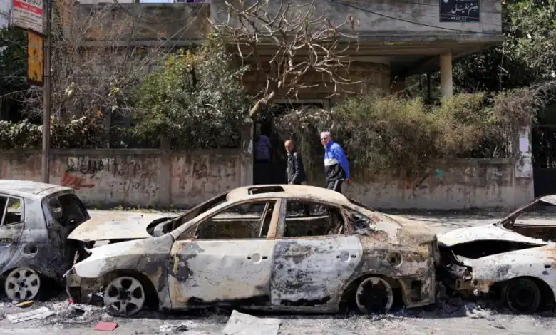 Damage in Jableh, Syria after mass killings in March