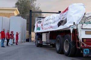 Gaza aid trucks