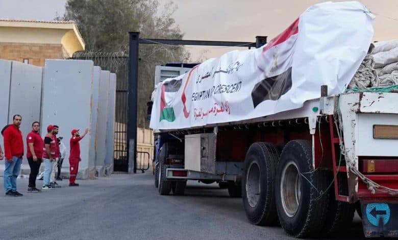Gaza aid trucks