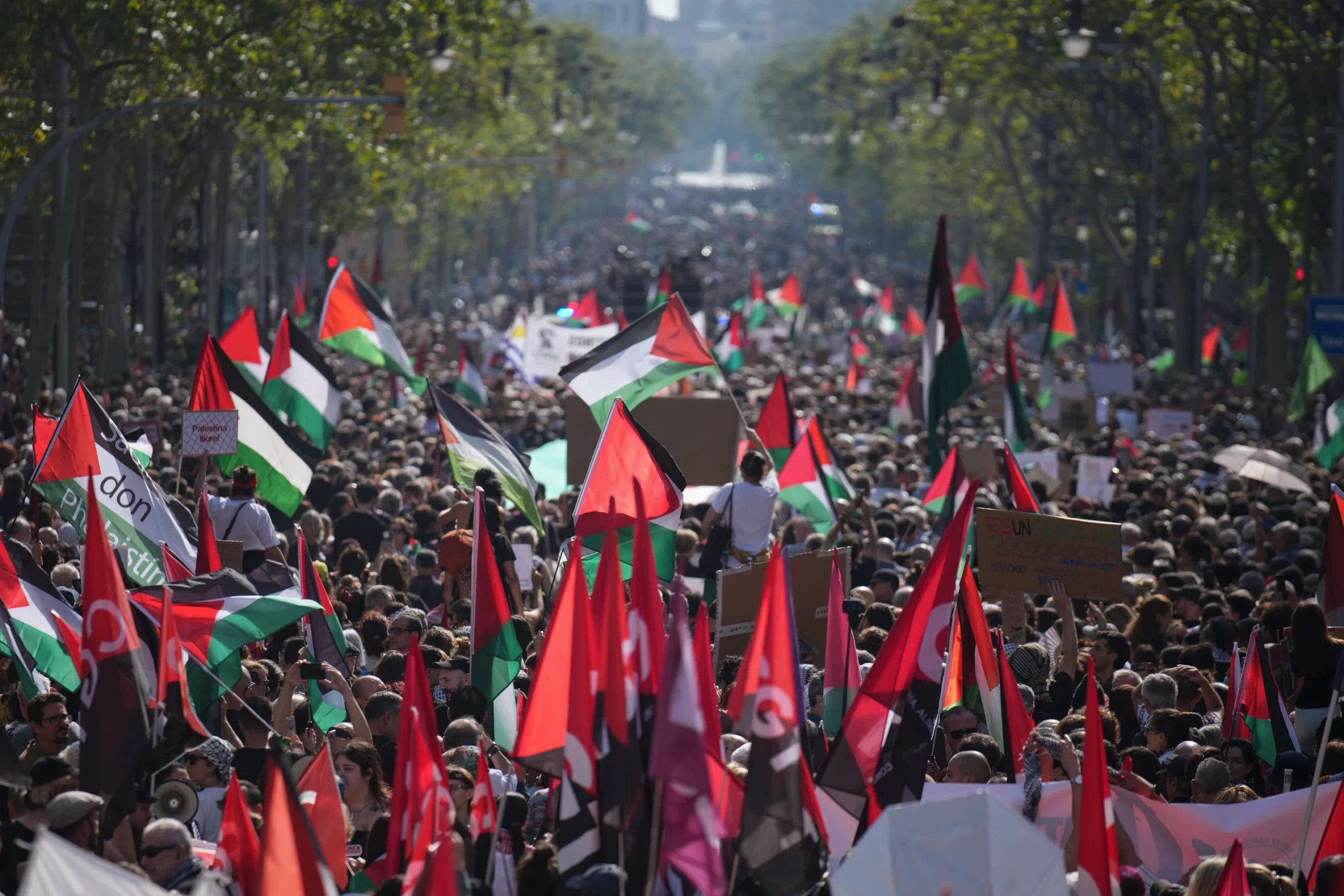 Tens of Thousands in Barcelona, Rome Protest against Israel’s War in Gaza