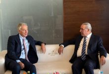 Palestinian VP, Tony Blair Discuss Gaza Administration in Ramallah