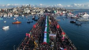 New Year’s Day Rally in Istanbul Echoes Solidarity with Gaza