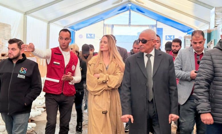 Angelina Jolie Visits Rafah Crossing, Reviews Relief Efforts for Gazans
