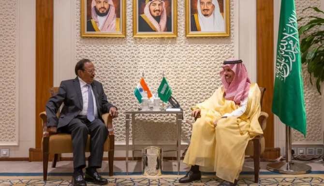 Saudi FM, India NSA Meet in Riyadh to Boost Cooperation