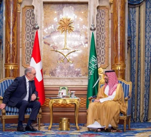 Crown Prince Holds Talks with Swiss President in Jeddah