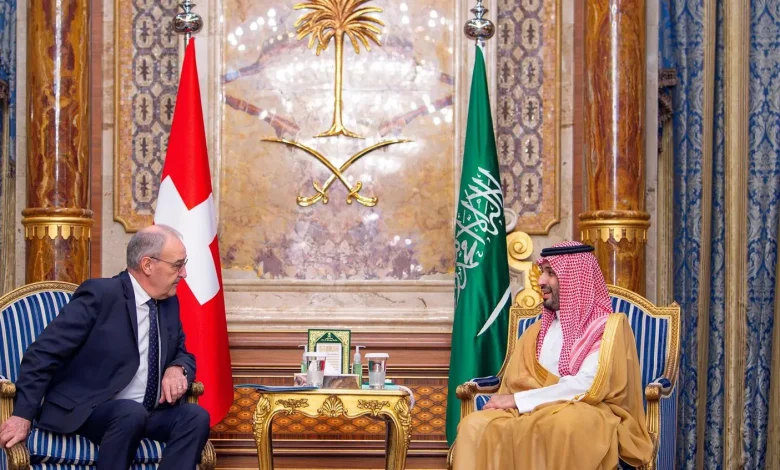 Crown Prince Holds Talks with Swiss President in Jeddah