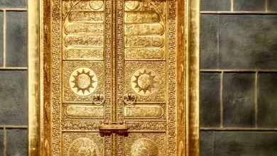 Kaaba Door Replica on Display at Makkah Museum Celebrating Islamic Heritage