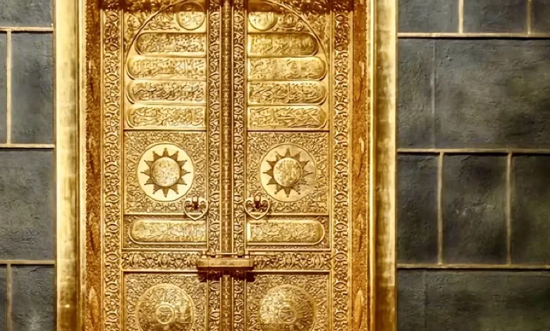 Kaaba Door Replica on Display at Makkah Museum Celebrating Islamic Heritage