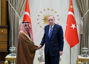 Saudi FM Meets Turkish President Erdogan in Ankara