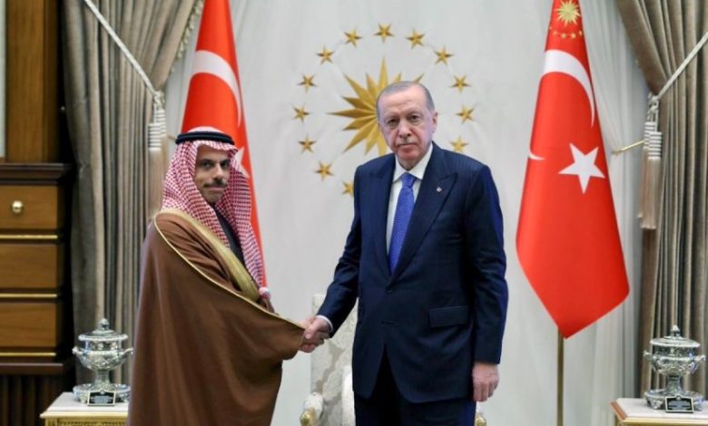 Saudi FM Meets Turkish President Erdogan in Ankara