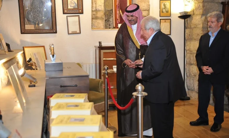 Saudi Envoy to Lebanon Tours Ameen Rihani Museum